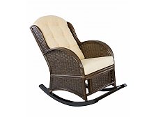 Кресло-качалка на полозьях Wing-R 05/18 Браун с подушкой