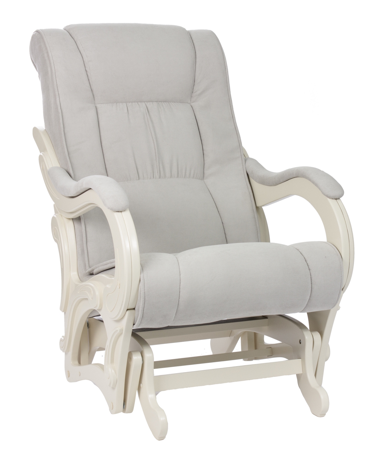 Кресло-качалка глайдер модель 78 с подлокотниками Дуб шампань Verona light grey