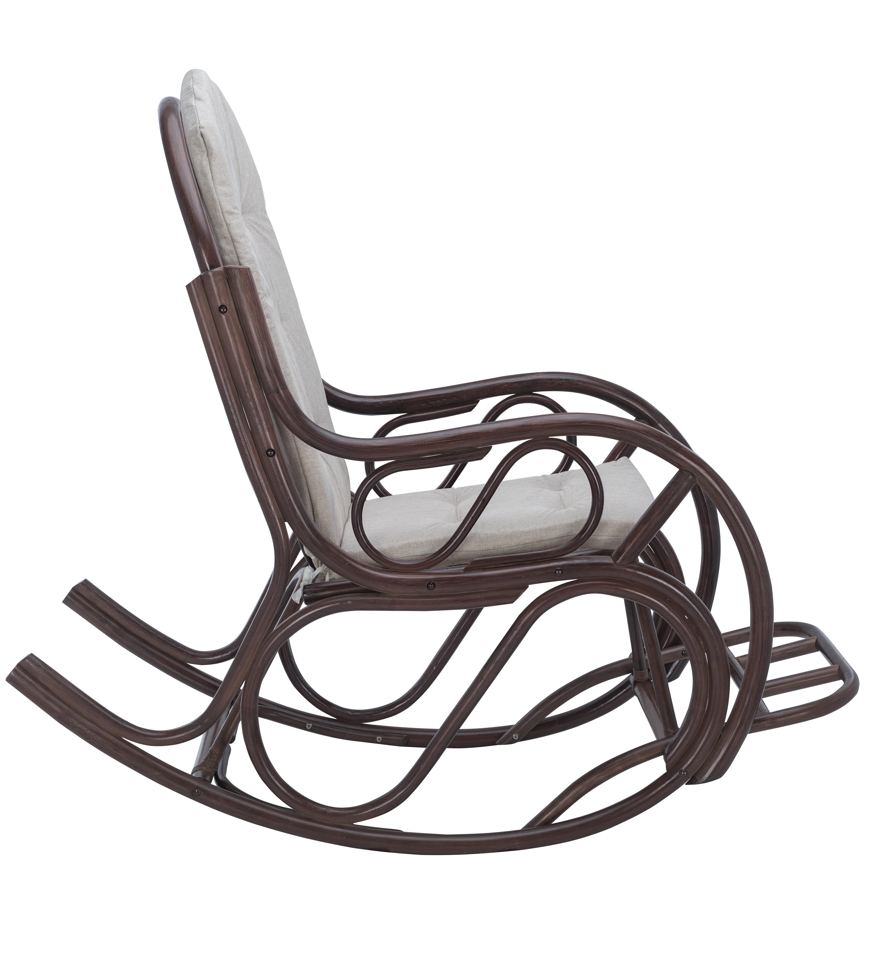Кресло-качалка из ротанга Classic с подножкой фото 3