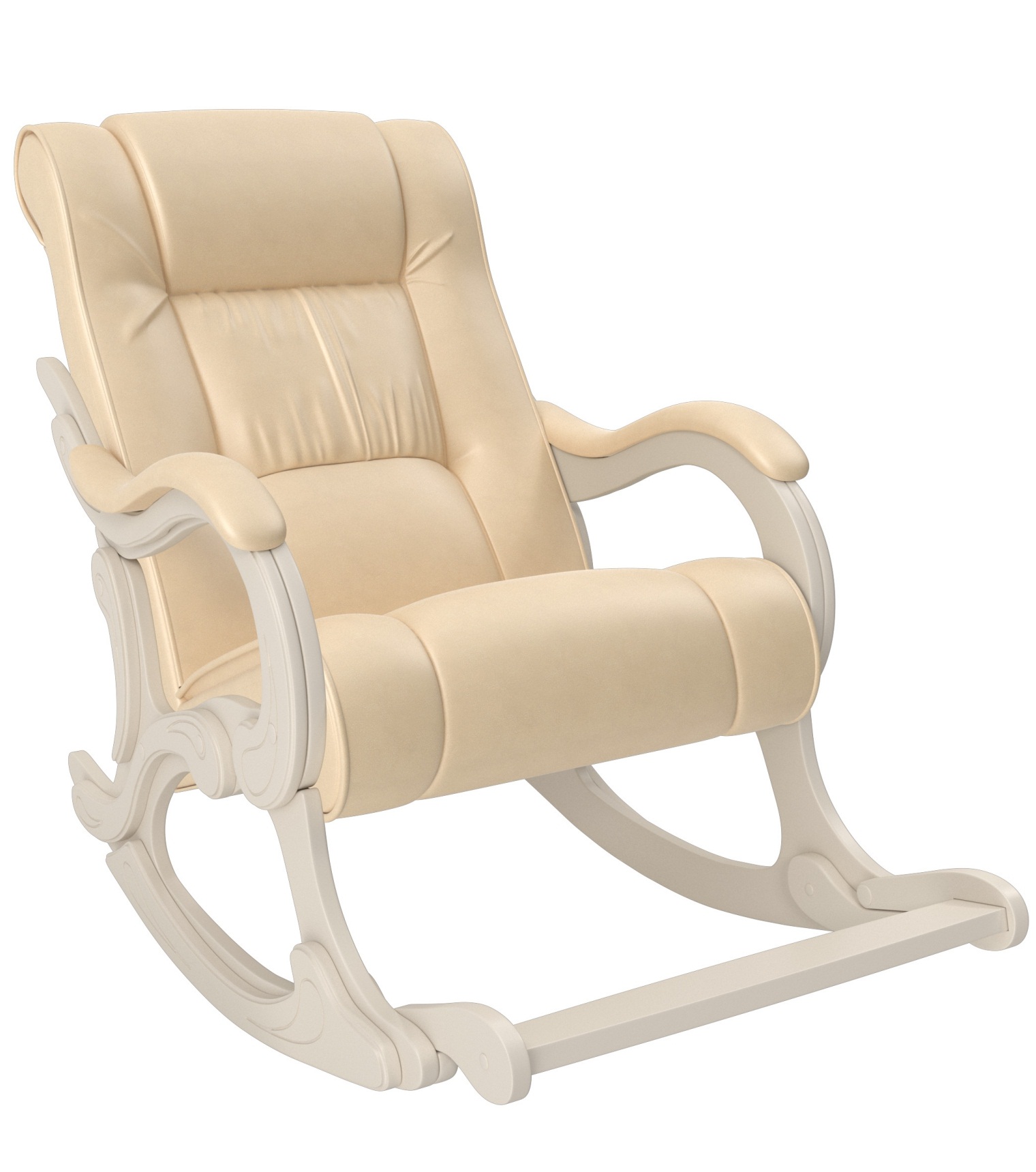 Кресло-качалка с подножкой модель 77 Дуб шампань Полярис бежевый