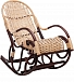 Кресло-качалка плетеное из ротанга и лозы Усмань Орех фото 1
